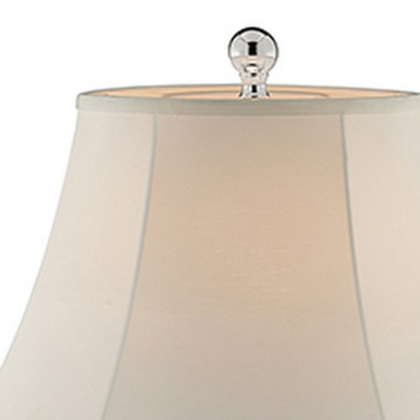 Table Lamp with Semi Fluted Glass Base Set of 2 Off White