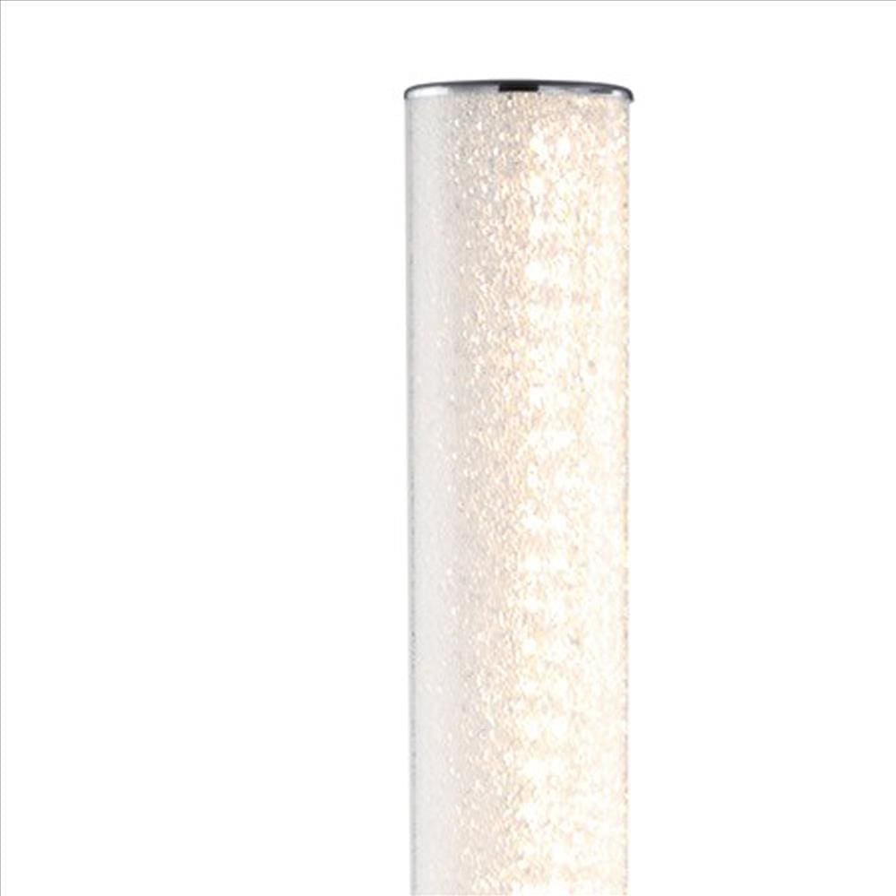 Column Style Floor Lamp With Sandrock Acrylic Tube Clear