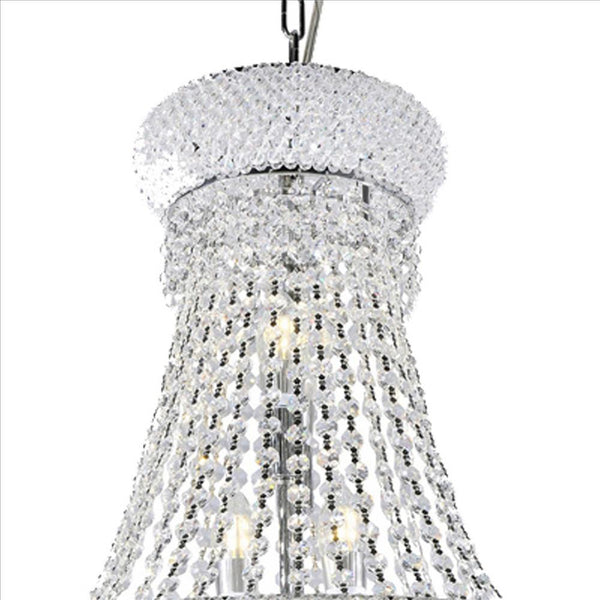Crystal Ceiling Lamp with Chandelier Design Body Clear