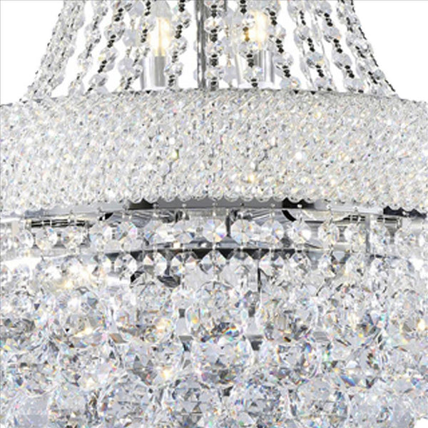 Crystal Ceiling Lamp with Chandelier Design Body Clear
