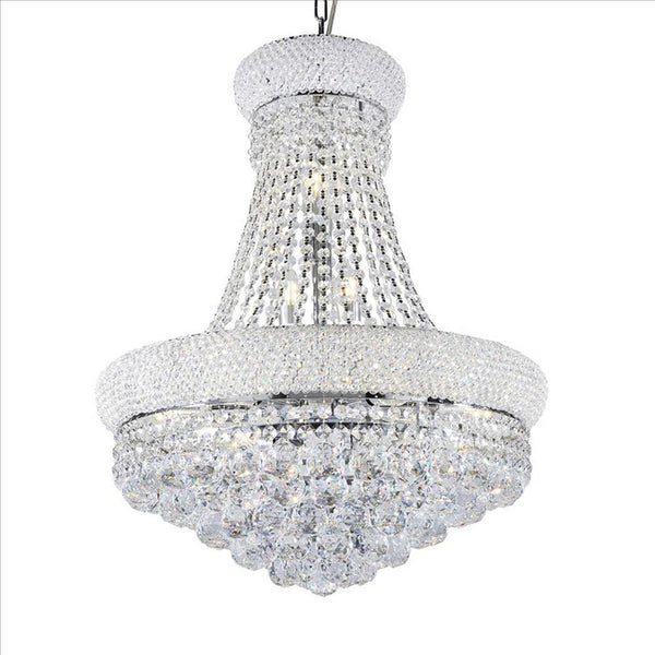 Crystal Ceiling Lamp with Chandelier Design Body Clear