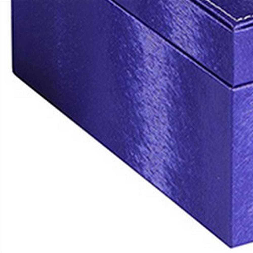 Jewelry Case with 2 Slots and Earrings Hanger Blue