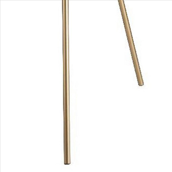 Metal Tripod Legs Floor Lamp With Rotary Switch Gold