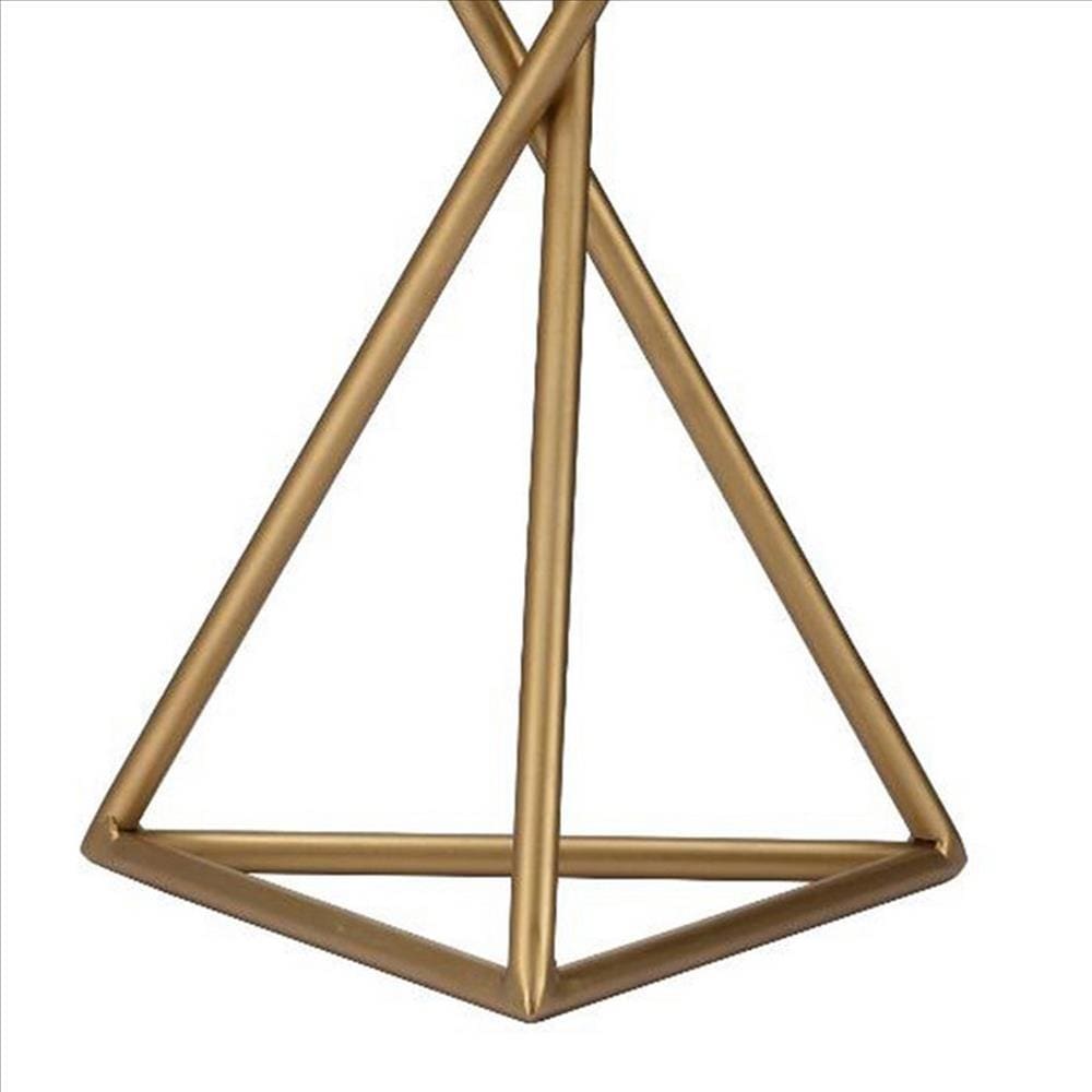 Metal Tripod Legs Table Lamp with Rotary Switch Gold