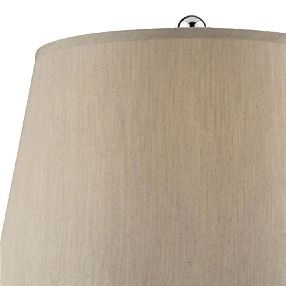 Onion Shaped Body Glass Table Lamp with Tapered Shade Purple