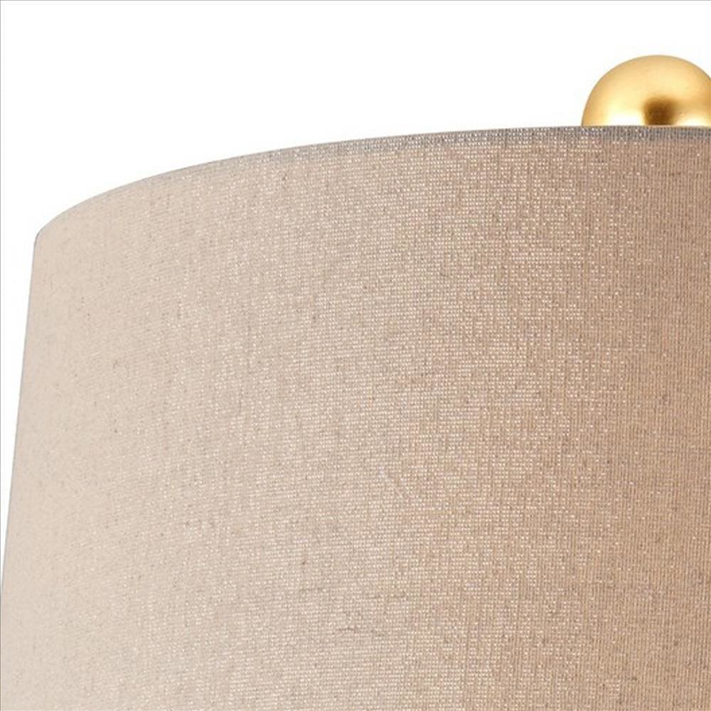 Polyresin Urn Shaped Table Lamp with Mirrored Bejeweled Green