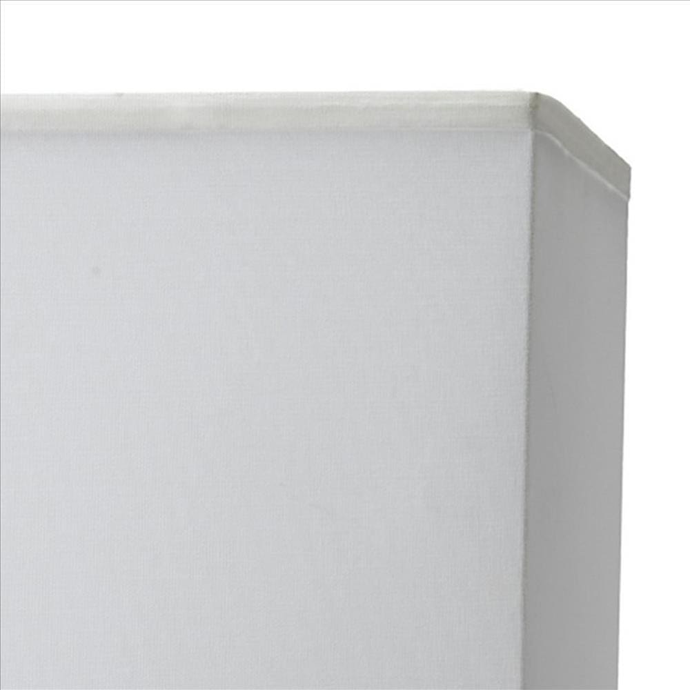 Table Lamp with Stacked Block Design Body and USB Plugin Silver