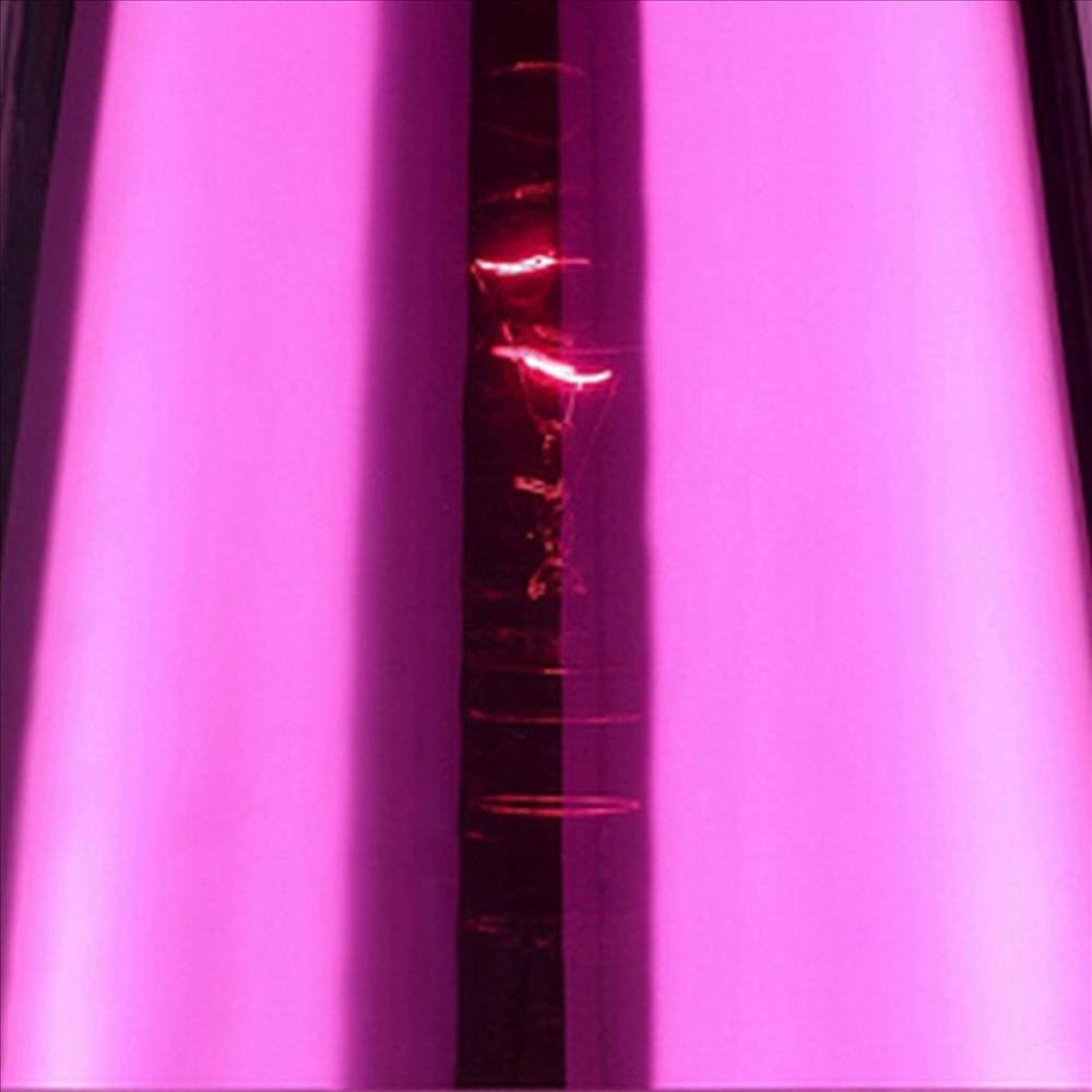 Table Lamp with Translucent Plastic Shade and Pot Bellied Base Purple