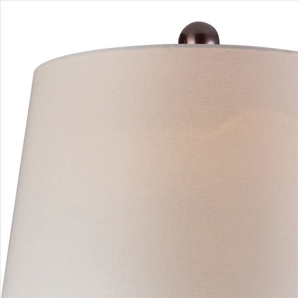 Trophy Shaped Polyresin Table Lamp with Scroll Handles Bronze