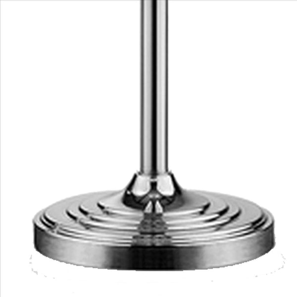 Twisted Crystal Accent Floor Lamp With Dual Fabric Shade Clear