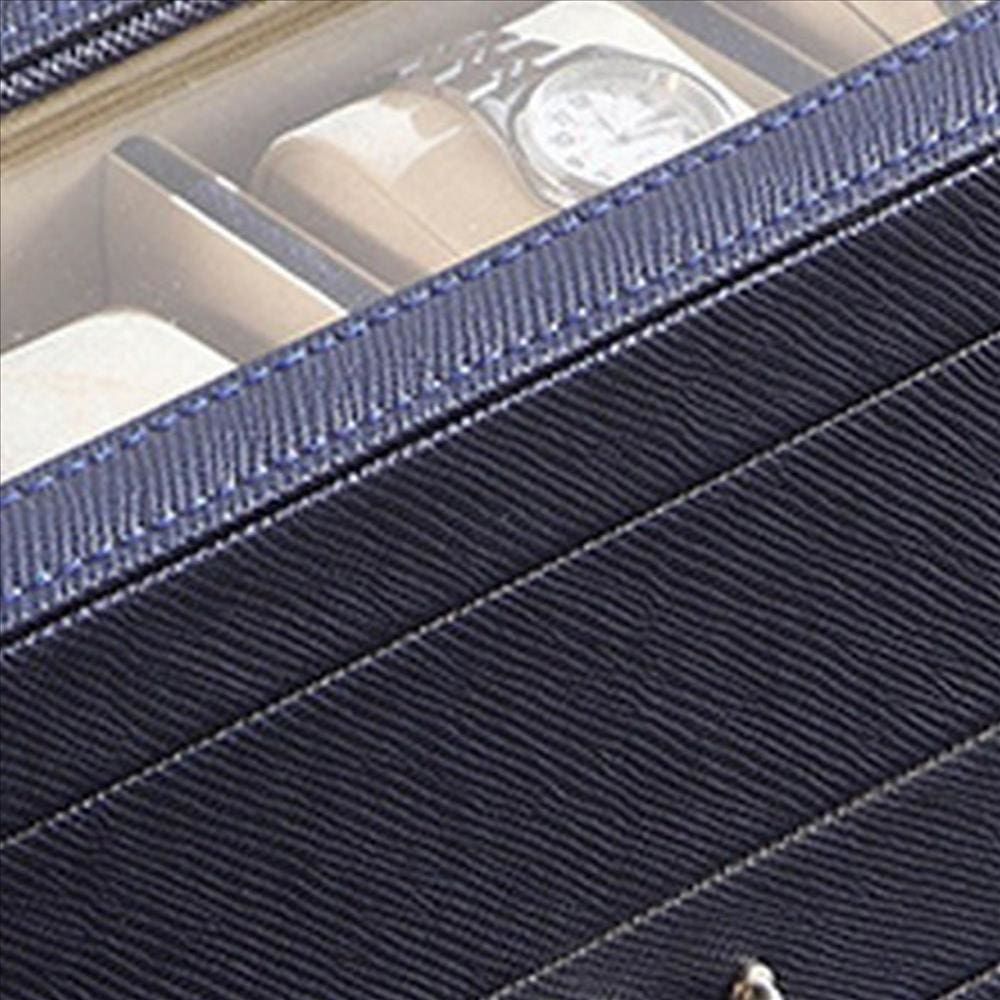 Watch Case with Drawer Display and 4 Slots Blue