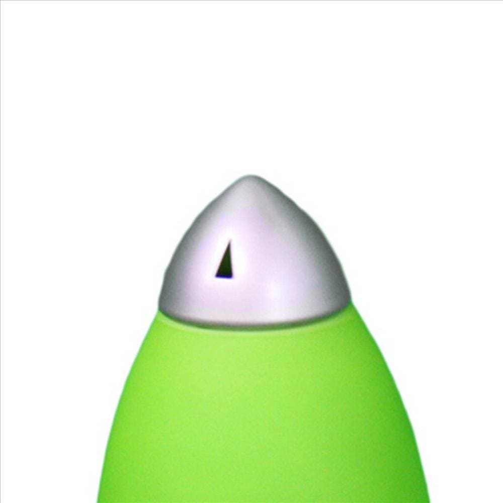 Kid Table Lamp with Rocket Design Silhouette Green
