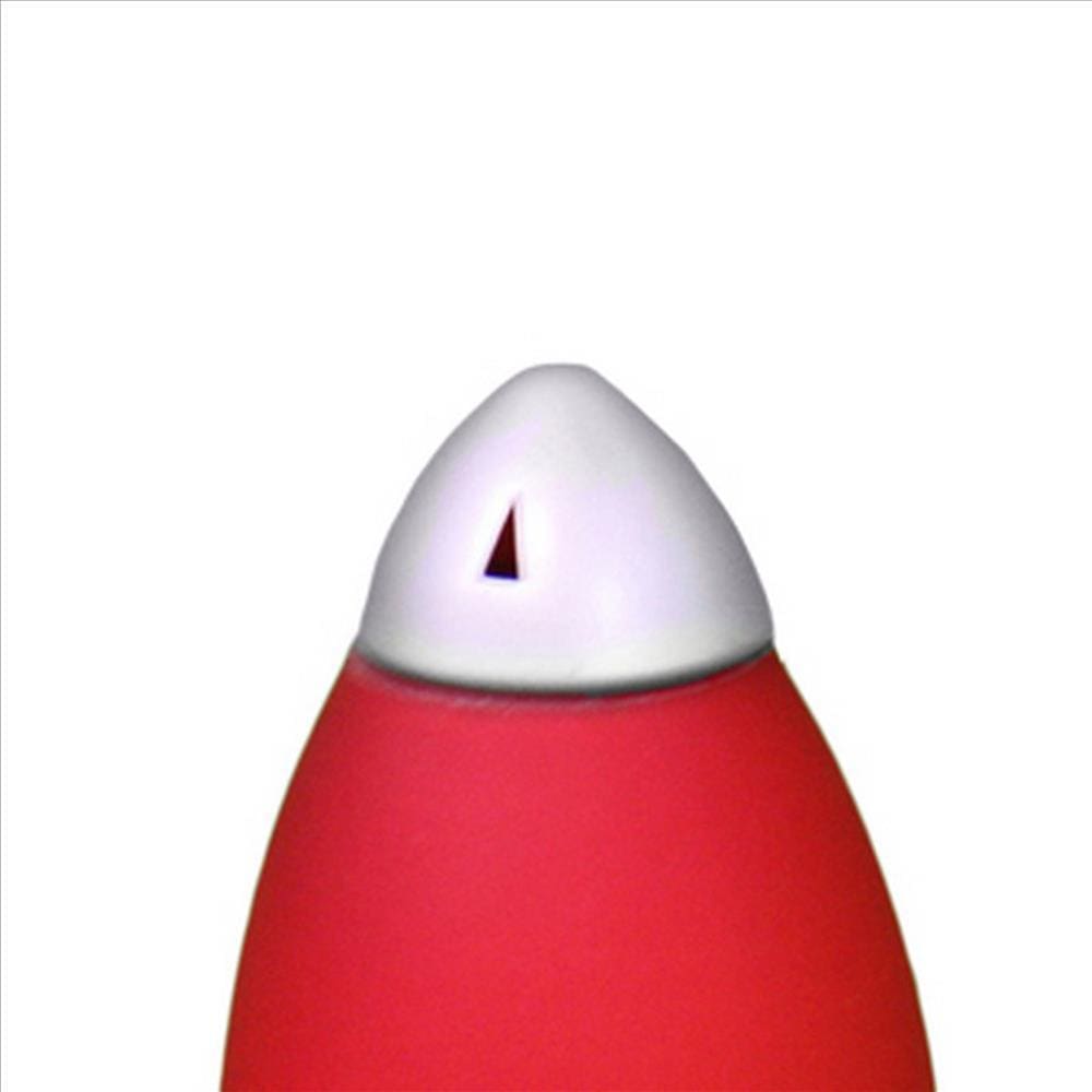 Kid Table Lamp with Rocket Design Silhouette Red