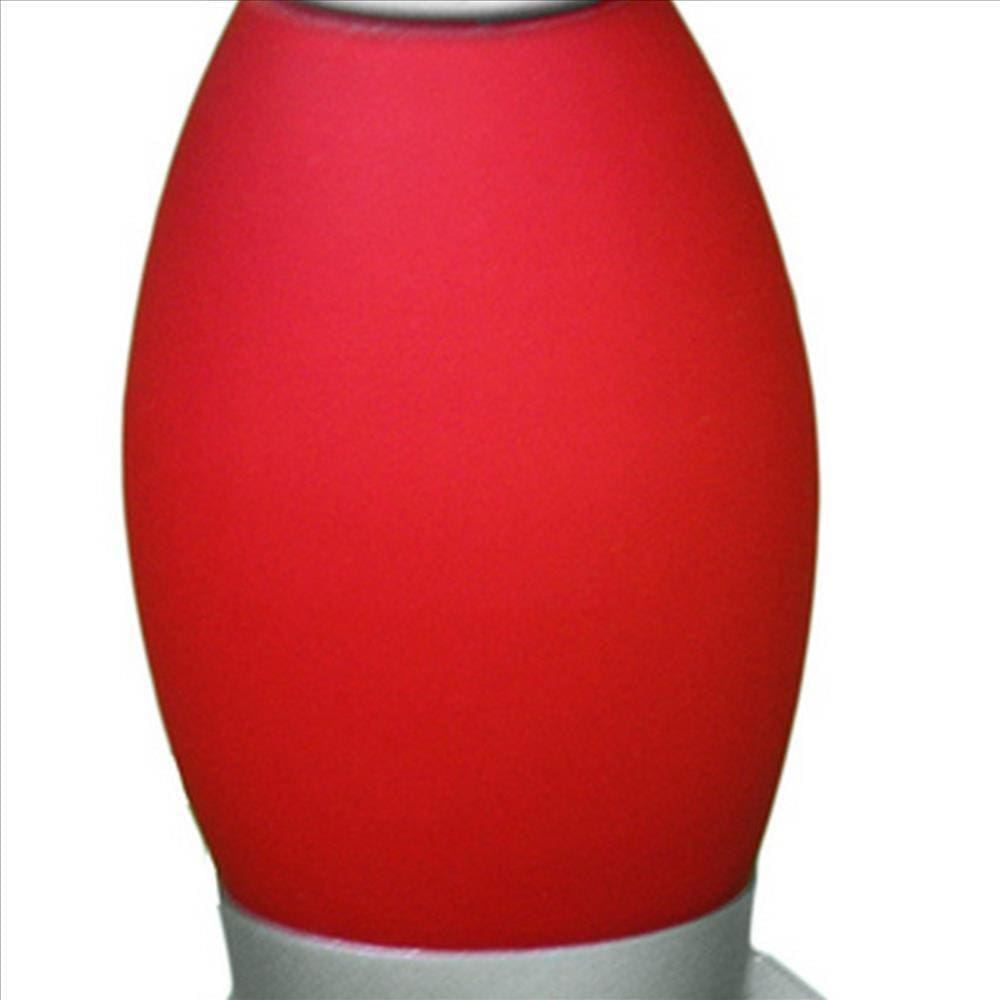 Kid Table Lamp with Rocket Design Silhouette Red