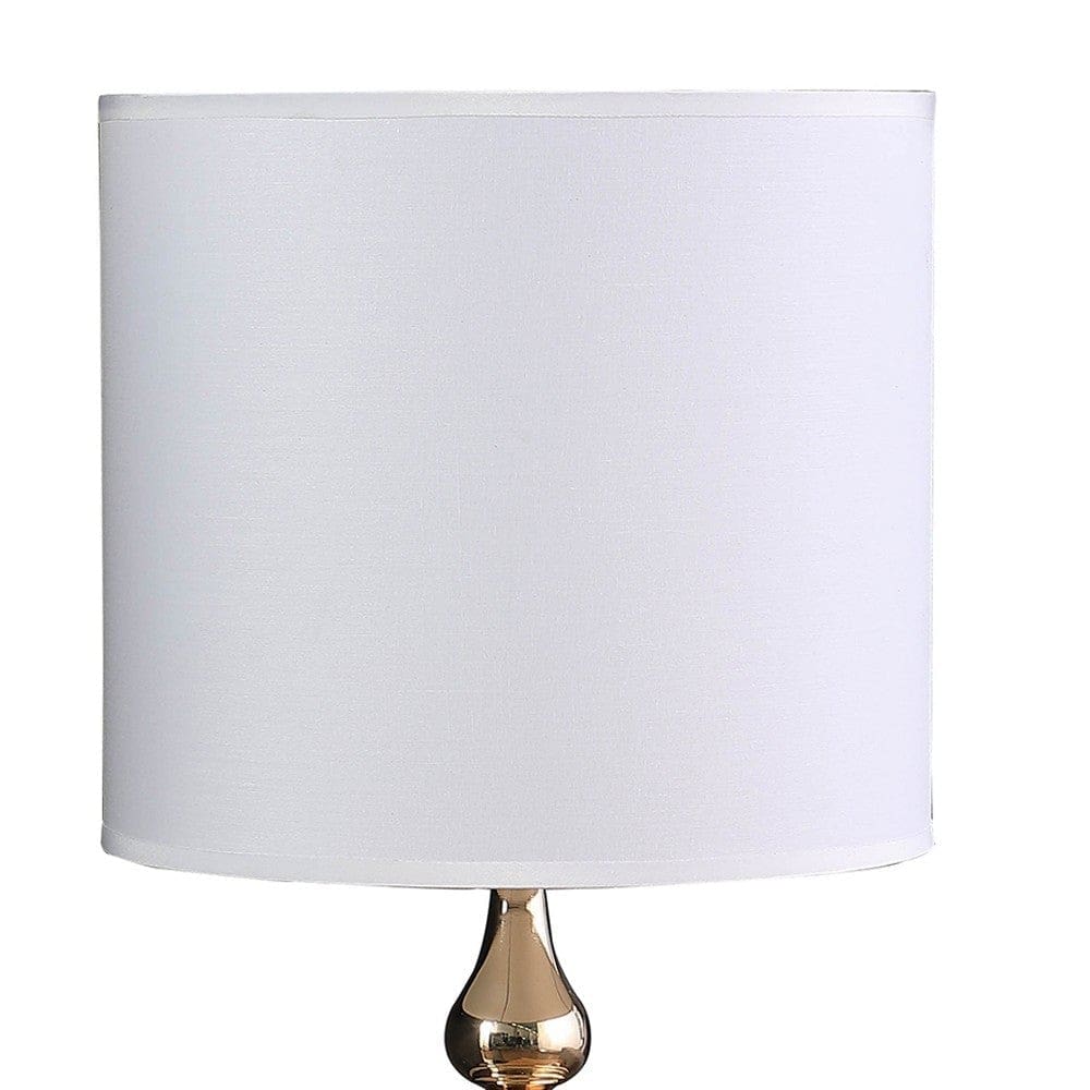 Table Lamp with Glass Cut Out Mosaic Pattern Gold