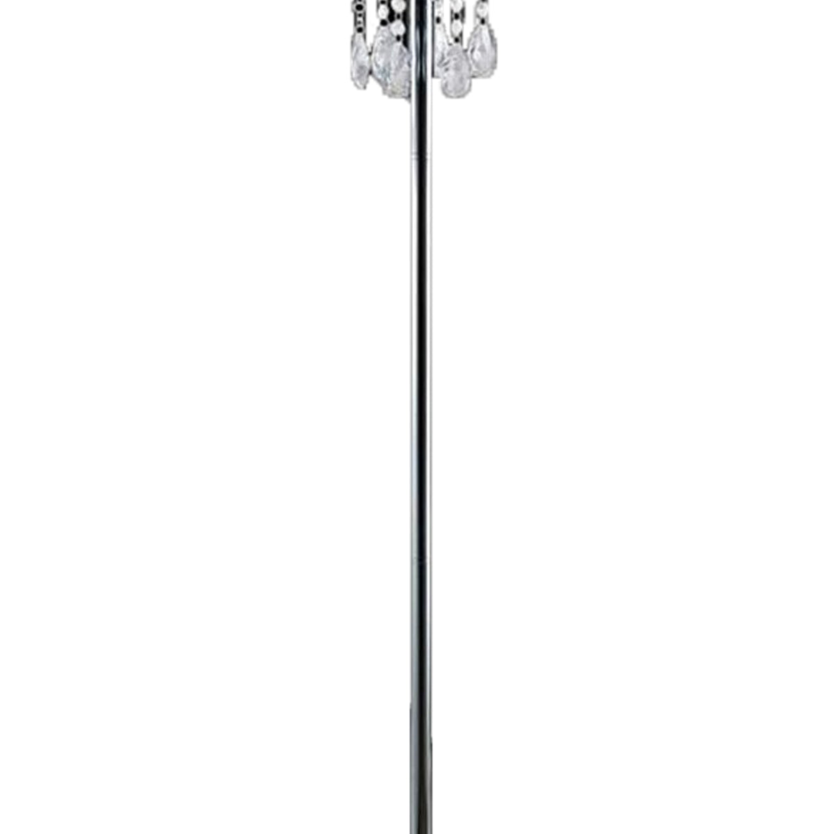 Floor Lamp With Hanging Crystal Droplets Silver And Black