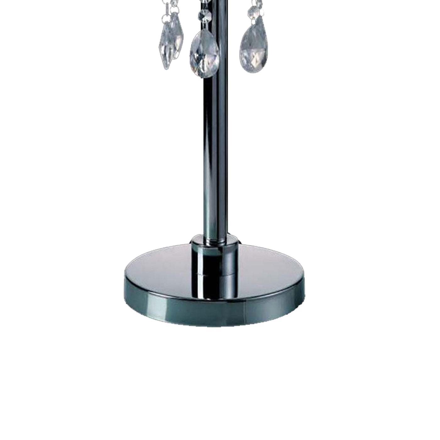 Table Lamp with Hanging Crystal Droplets White