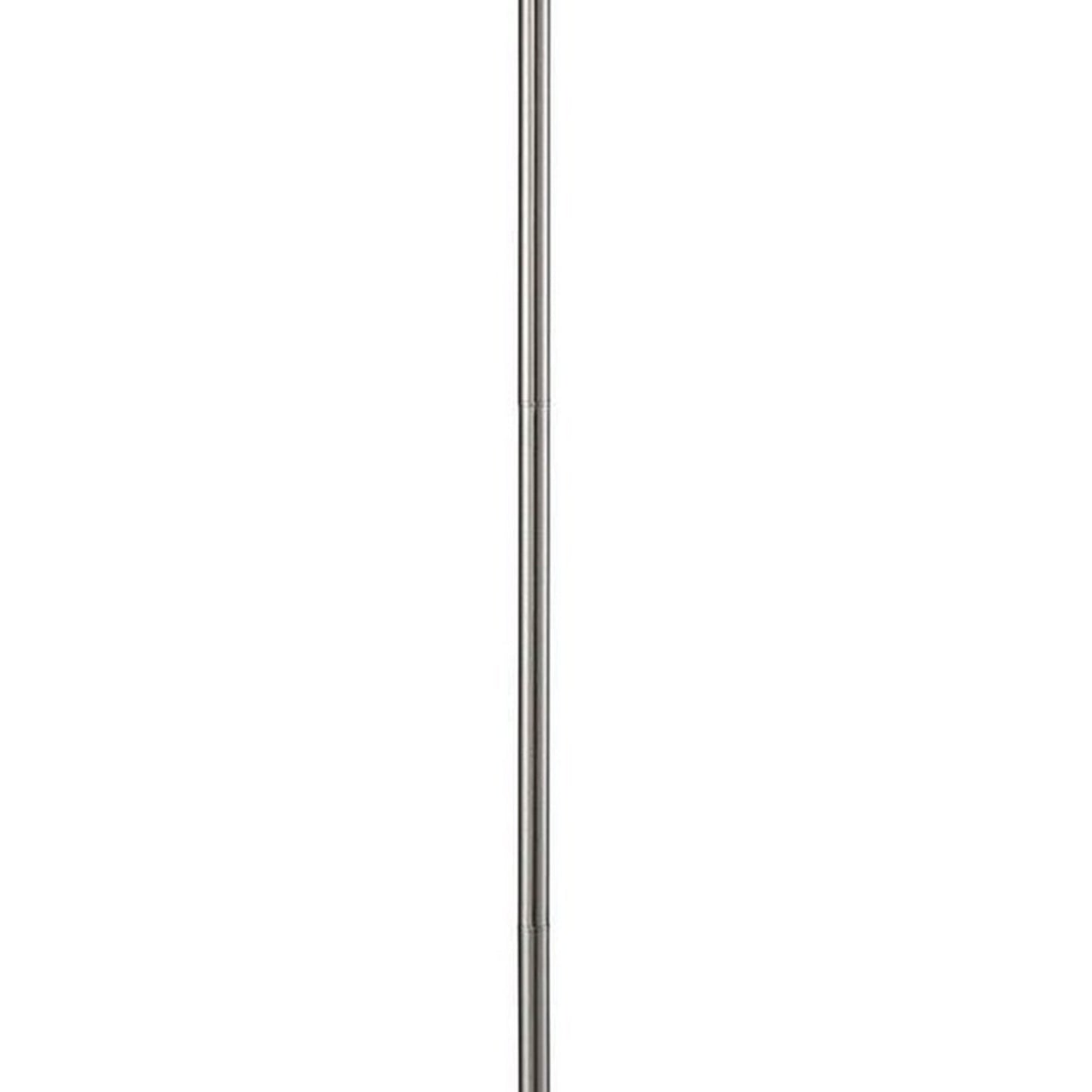 Floor Lamp With Hanging Crystal Droplets Black And Silver