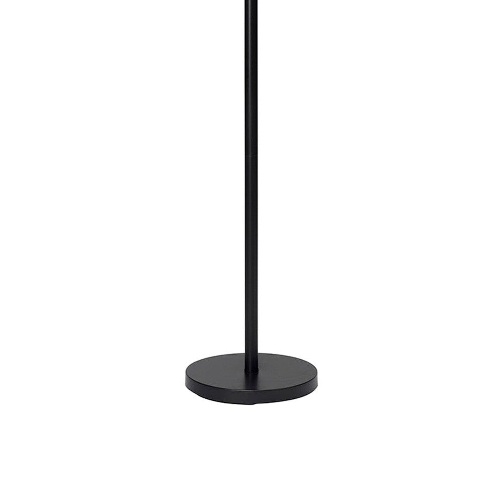 Floor Lamp With Drum Shade And Pull Chain White And Black