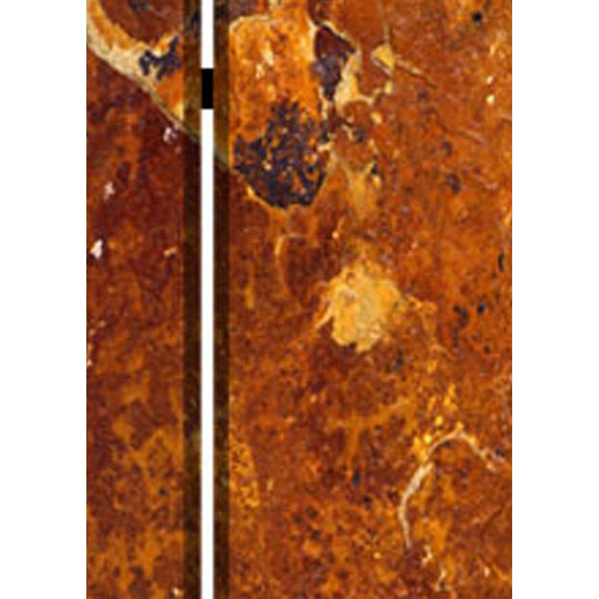 3 Panel Marble Print Foldable Canvas Room Divider, Brown