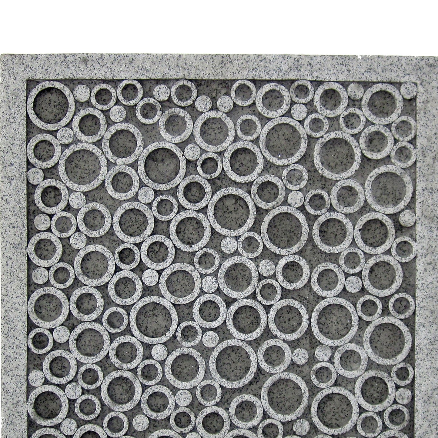 Transitional Sandstone Wall Decor With Bubble Pattern Large Gray