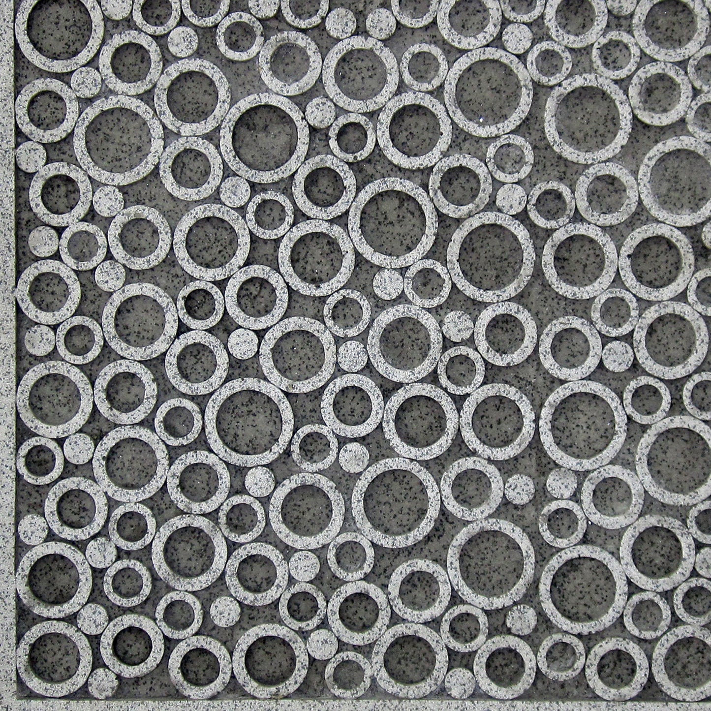 Transitional Sandstone Wall Decor With Bubble Pattern Large Gray