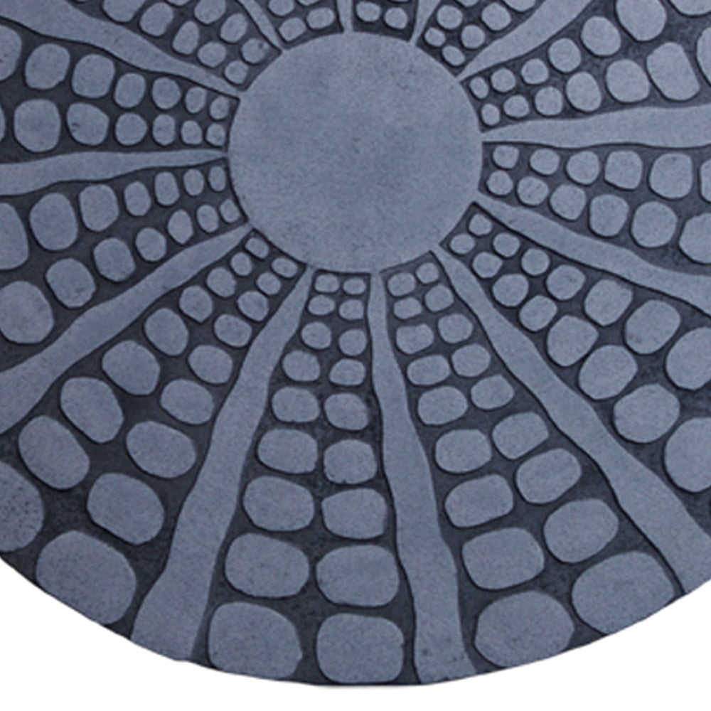 Round Shape Sandstone Wall Decor With Stardust Pebble Small Gray