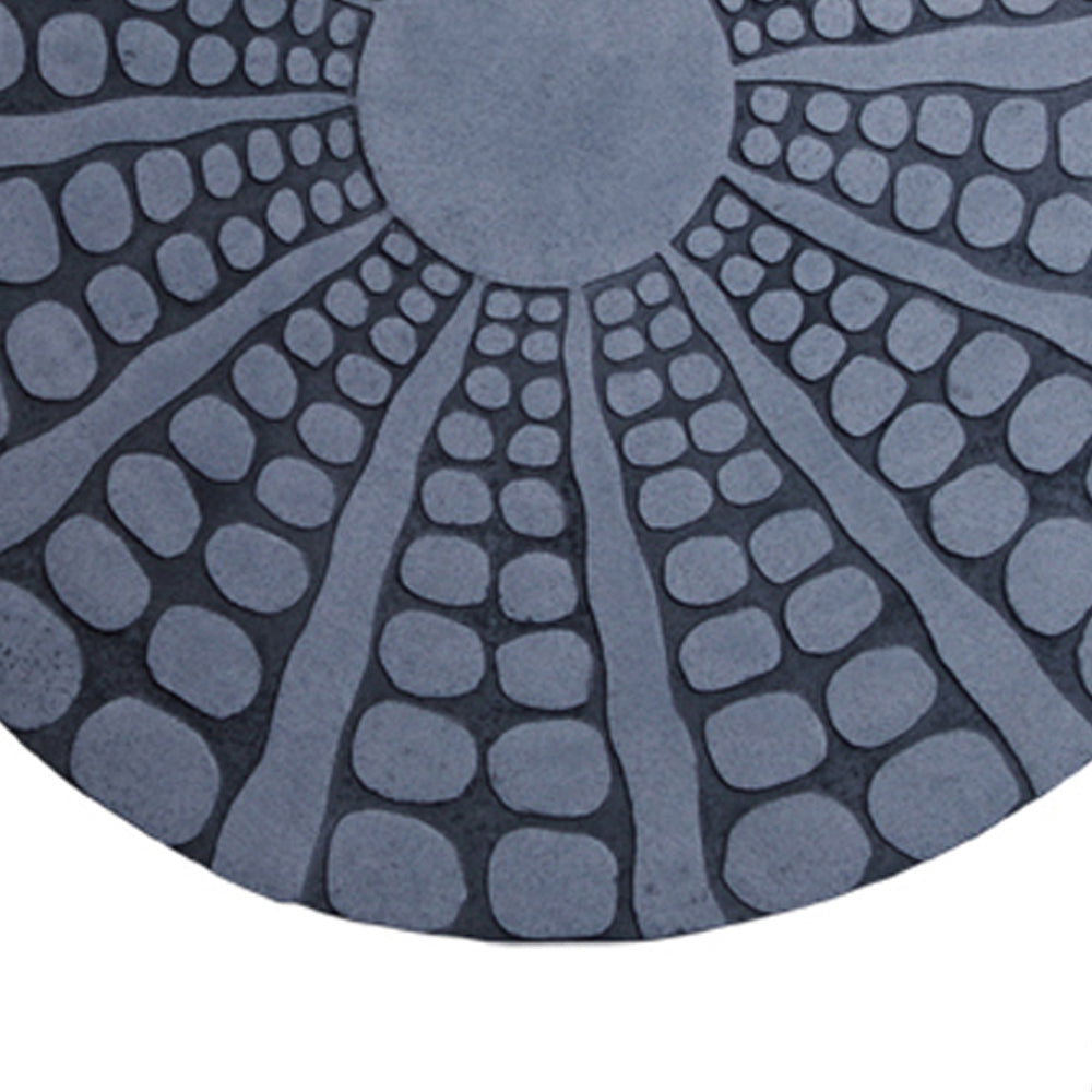 Round Sandstone Wall Decor With Stardust Pebble Large Gray