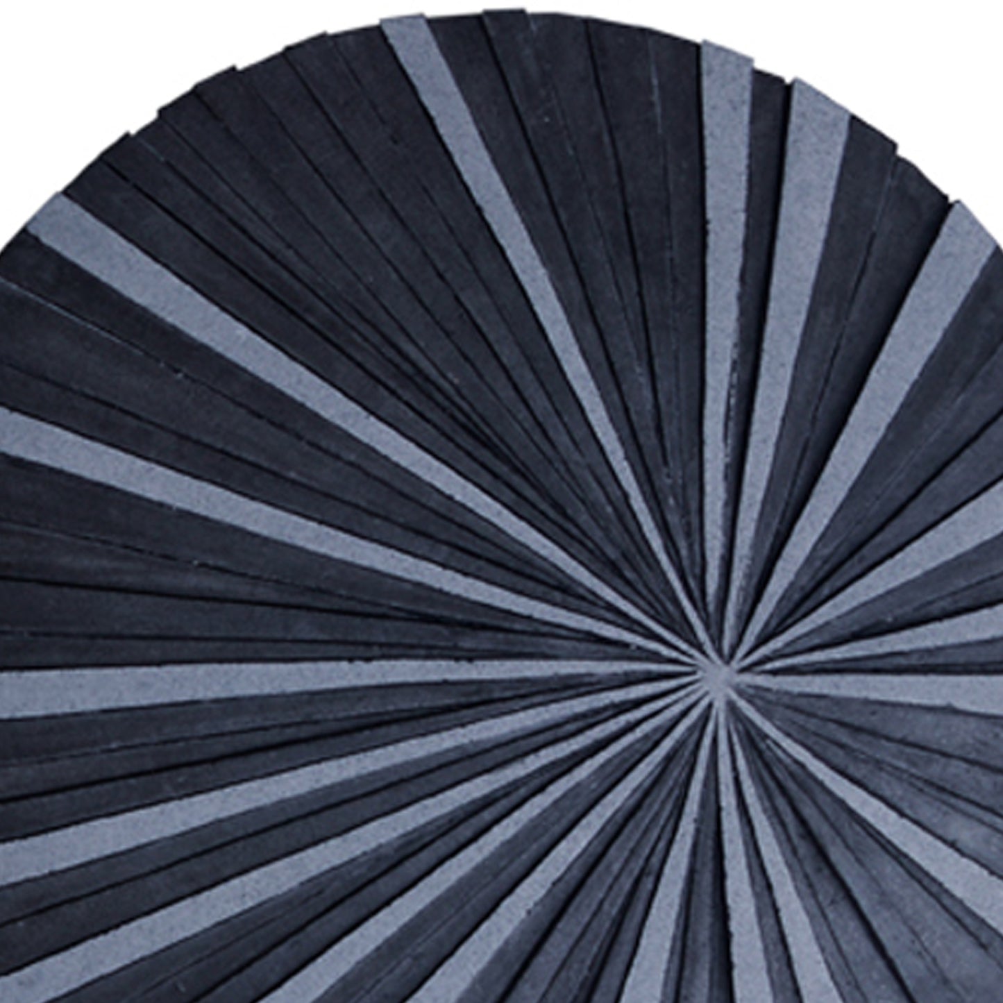 Round And Ribbed Sandstone Wall Decor Large Gray