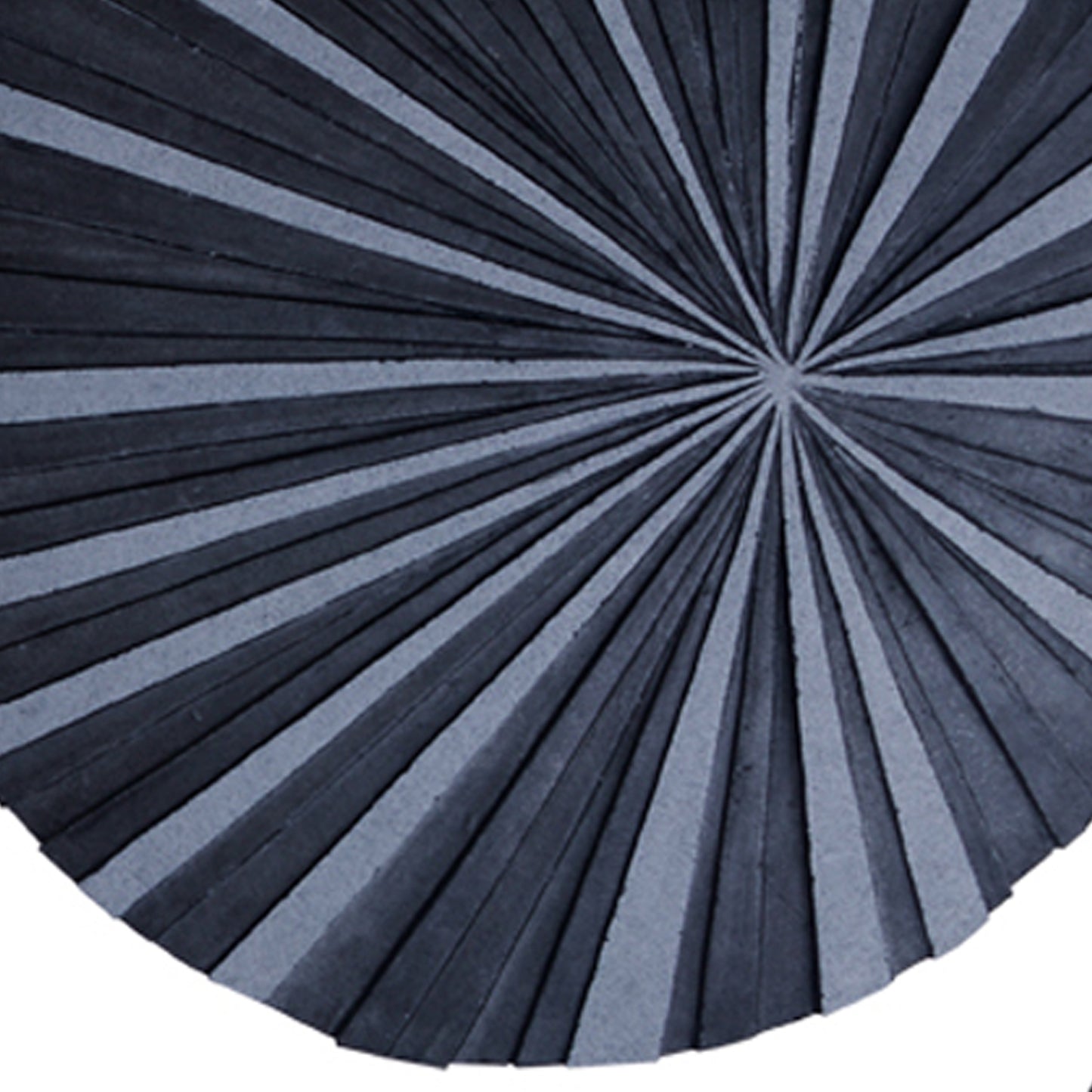 Round And Ribbed Sandstone Wall Decor Large Gray