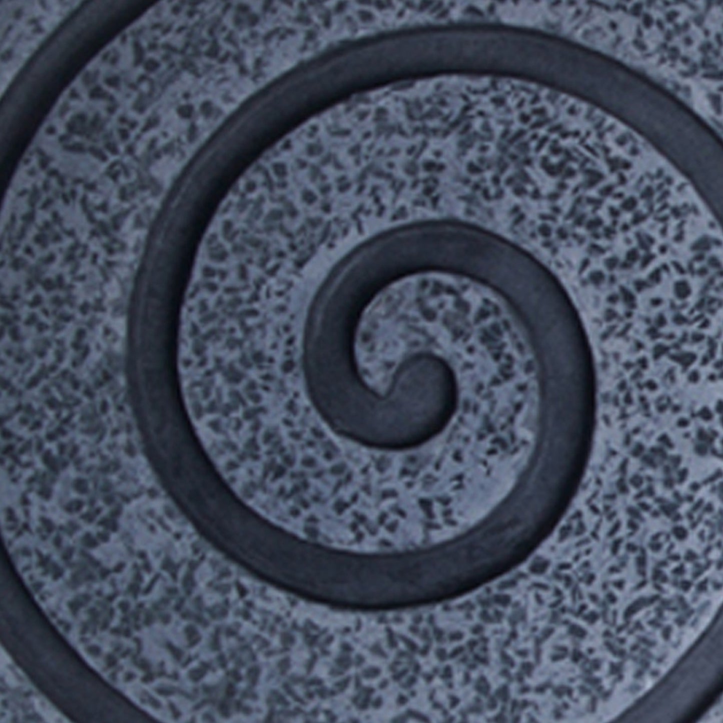 Round Sandstone And Glass Wall Decor With Spiral Design Medium Gray