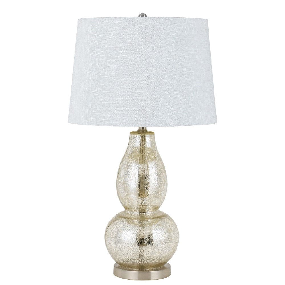 30 Inch Glass Table Lamp Dimmer Set of 2 Champagne Silver