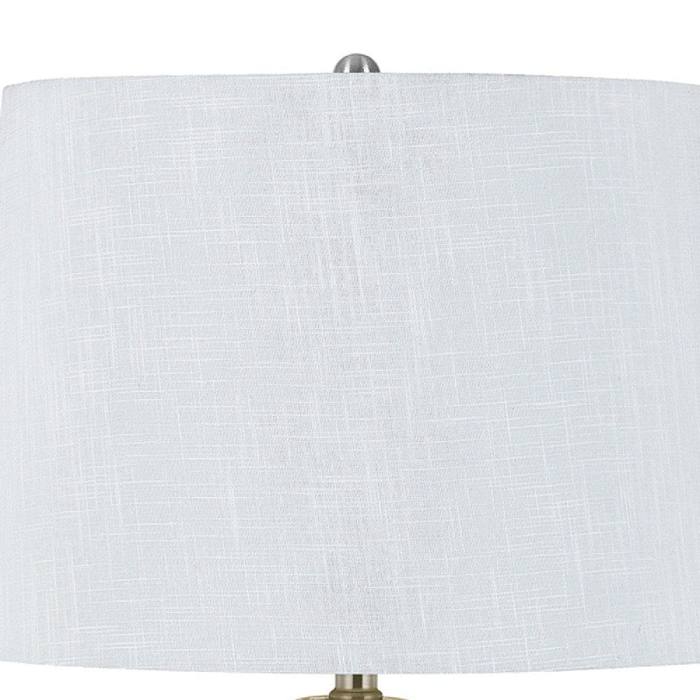 30 Inch Glass Table Lamp Dimmer Set of 2 Champagne Silver