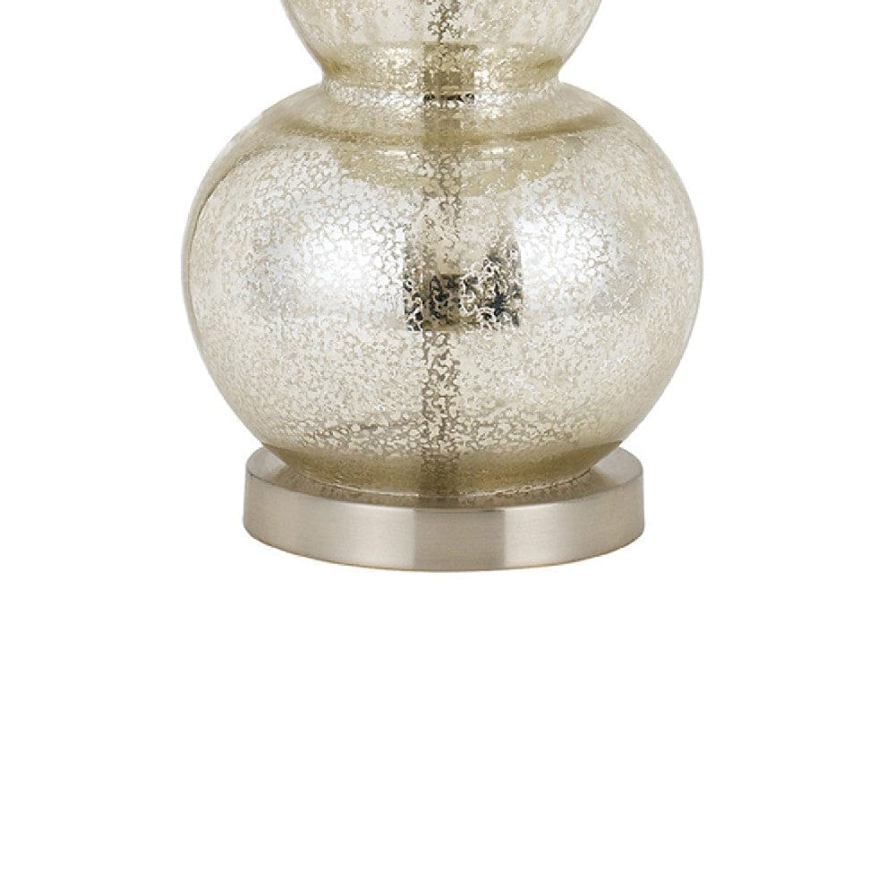 30 Inch Glass Table Lamp Dimmer Set of 2 Champagne Silver