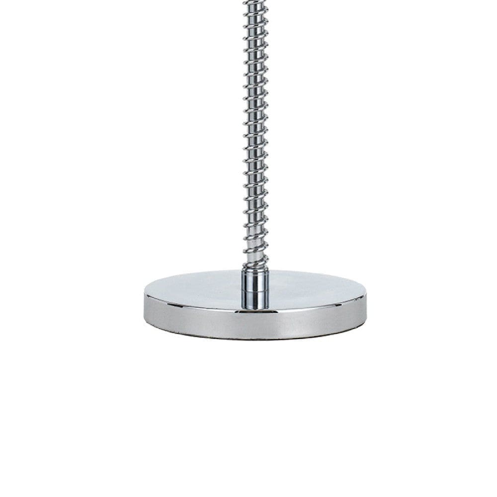 31 Inch Corkscrew Industrial Metal Table Lamp Chrome Silver