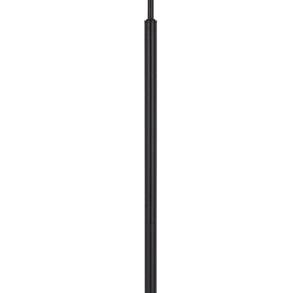 61 Inch Adjustable Tall Metal Floor Lamp Dome Shade Black
