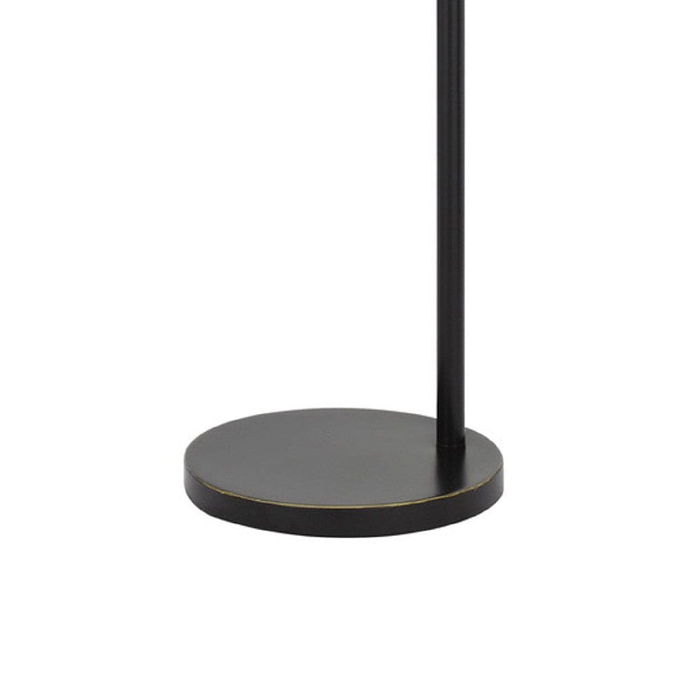 61 Inch Adjustable Tall Metal Floor Lamp Dome Shade Black
