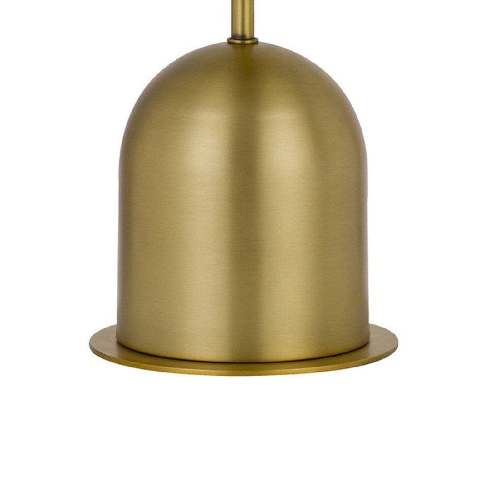 20 Inch Metal Accent Table Lamp with Dome Shade Brass