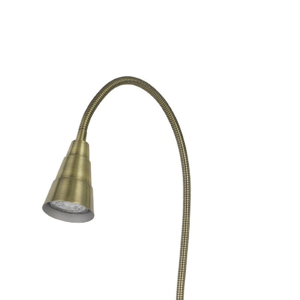 30 Inch Flexible Neck Metal Wall Lamp Led Bulb Included Brass