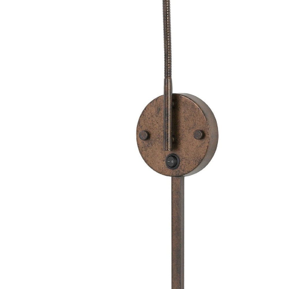 30 Inch Flexible Neck Metal Wall Lamp Led Bulb Included Bronze