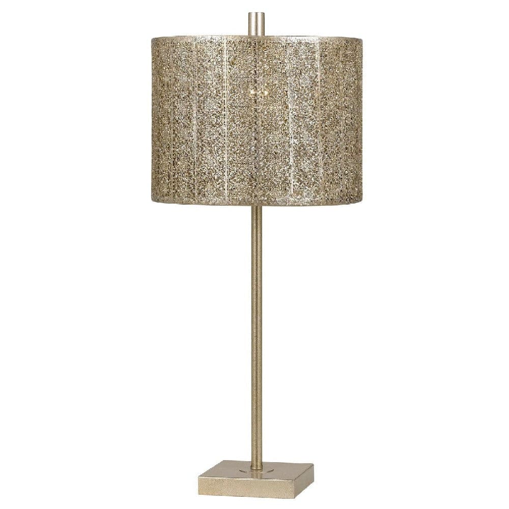 27 Inch Metal Table Lamp Champagne Silver