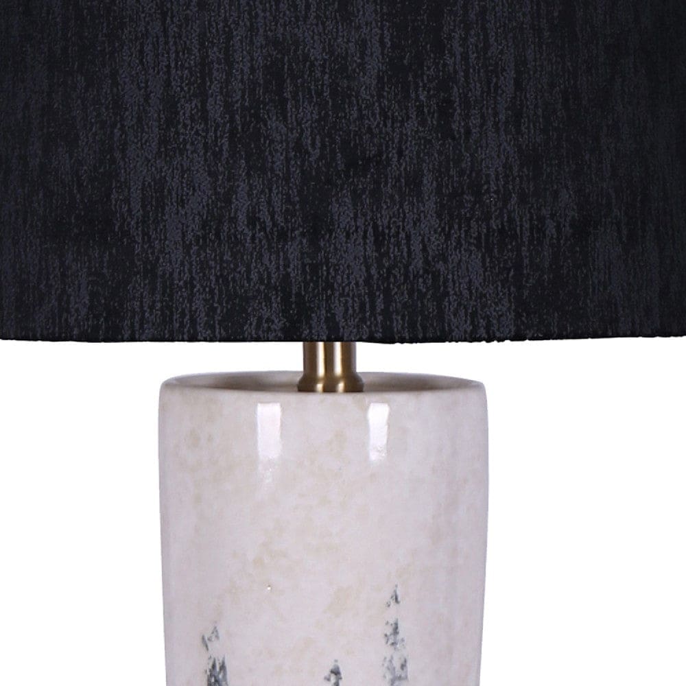 33 Inch Table Lamp in Abstract Art Design Black and White
