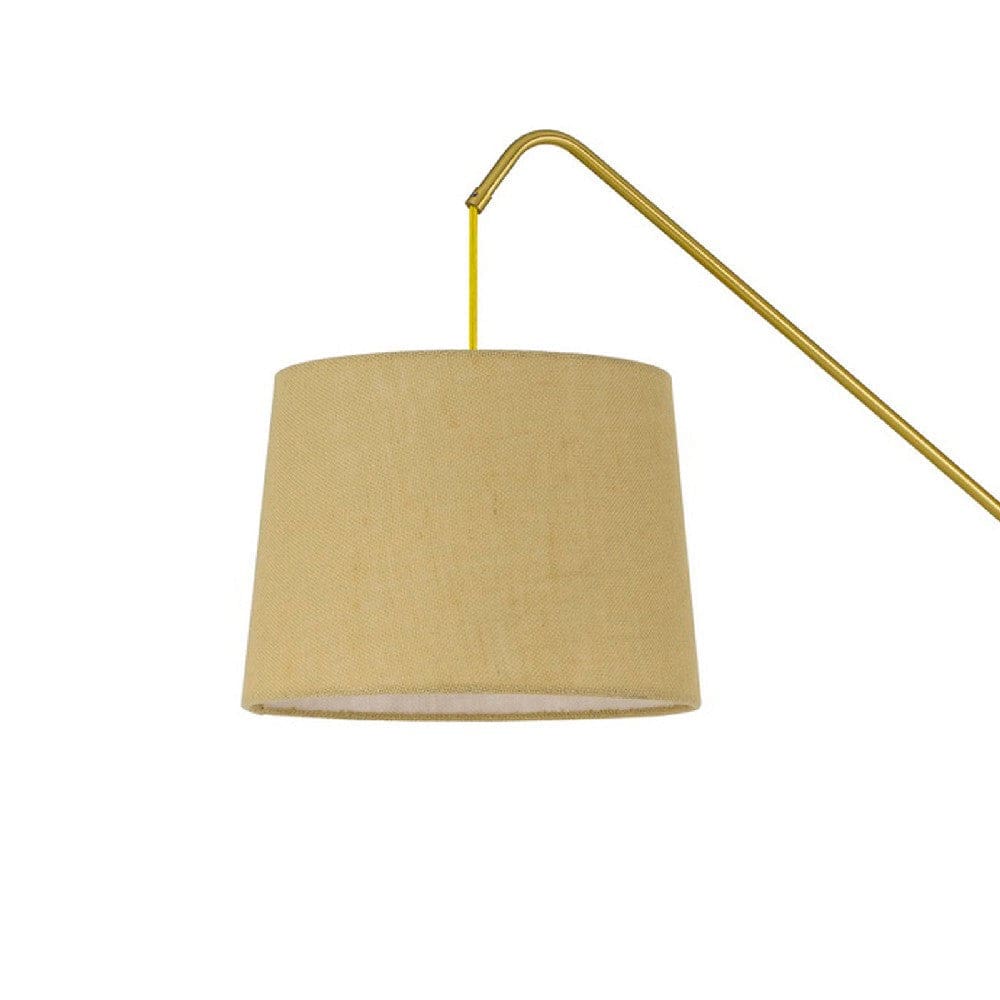 68 Inch Adjustable Arc Arm Design Metal Floor Lamp Brass