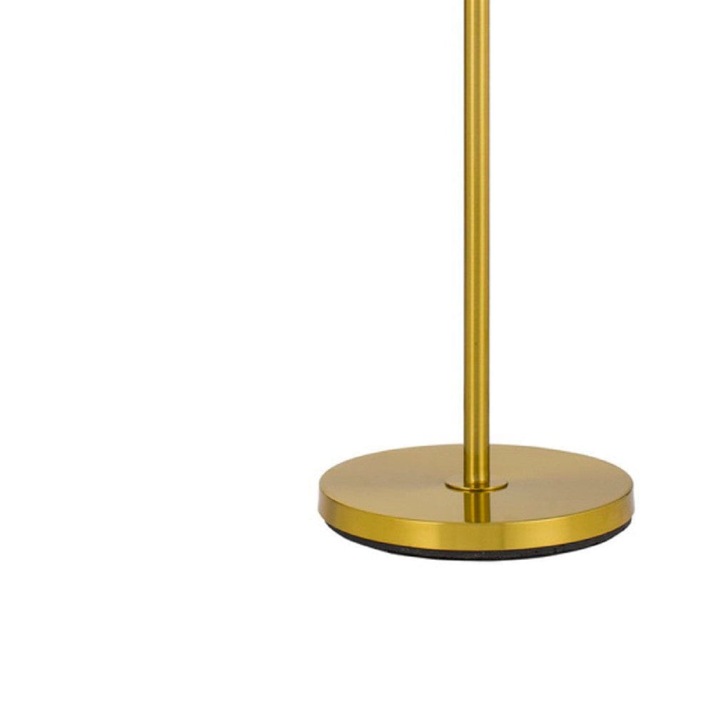 68 Inch Adjustable Arc Arm Design Metal Floor Lamp Brass