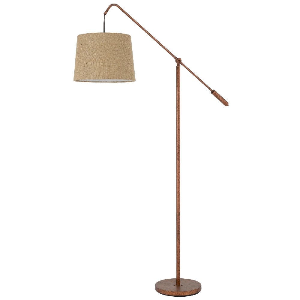 68 Inch Adjustable Arc Arm Metal Floor Lamp Rustic Bronze
