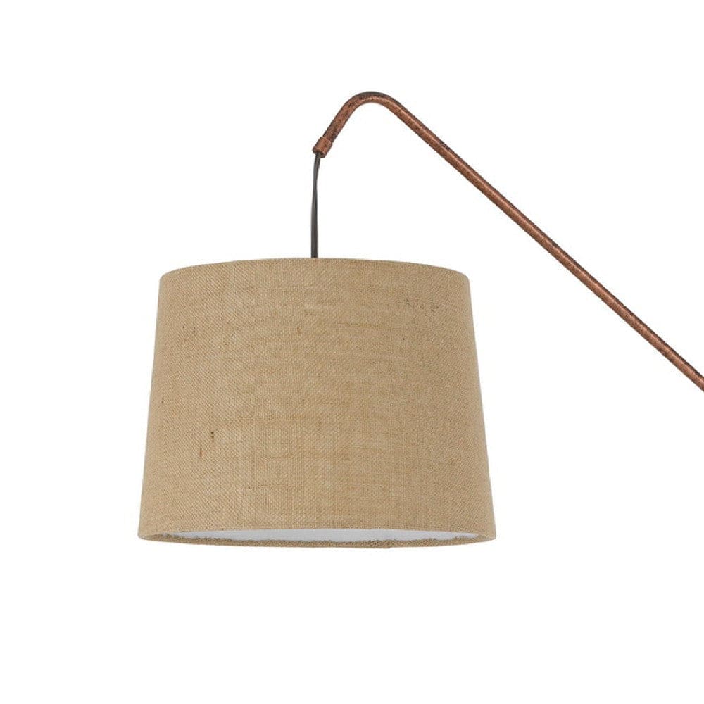 68 Inch Adjustable Arc Arm Metal Floor Lamp Rustic Bronze