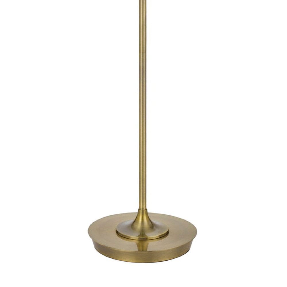 64 Inch Metal Floor Lamp With Pull Chain Switch Brass
