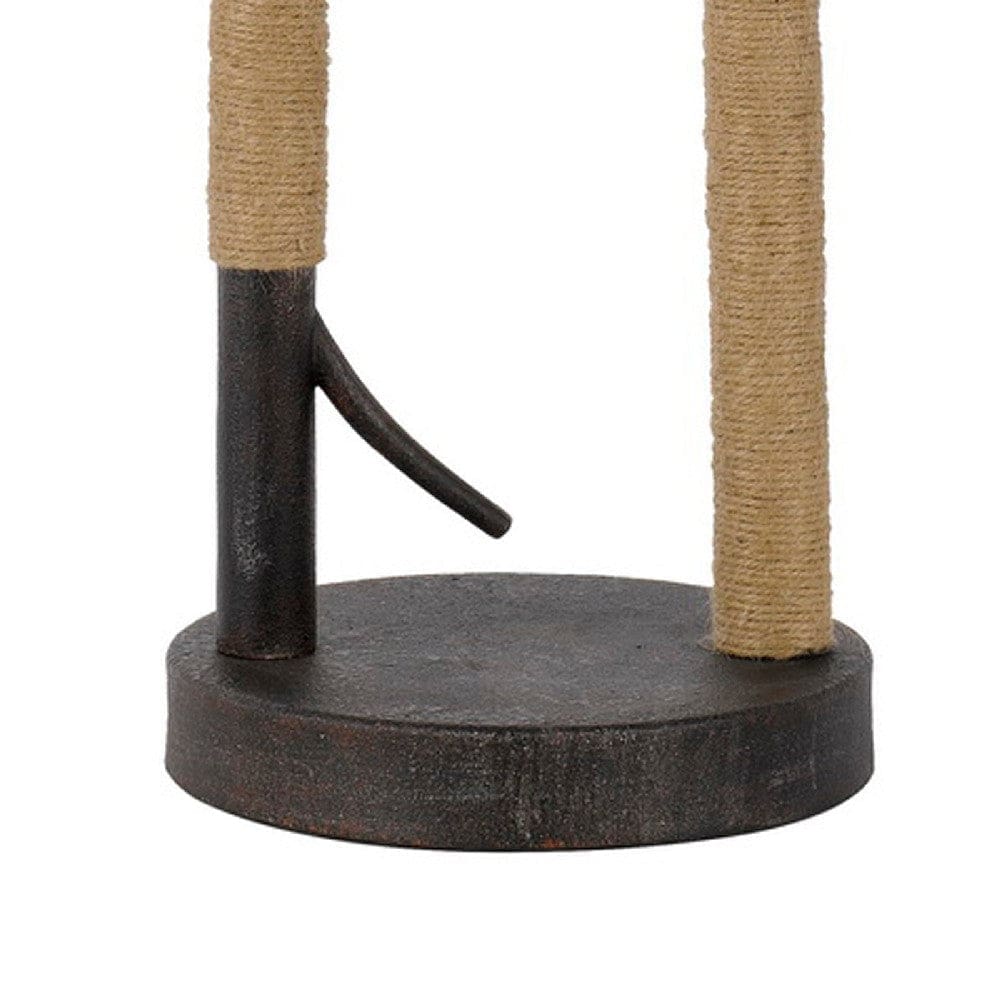 32 Inch Metal Tree Branch Base Table Lamp Dimmer Black