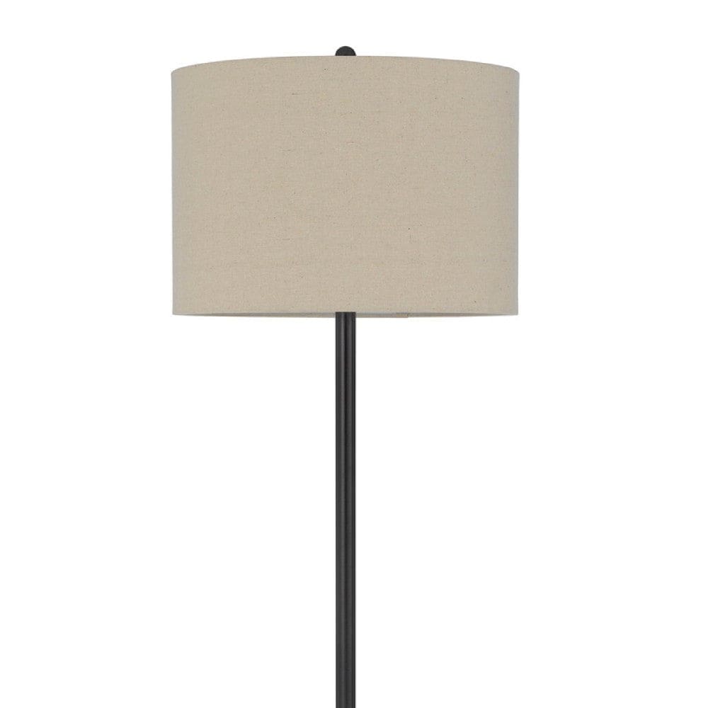 62 Inch Metal Floor Lamp Tray Dimmer 2 Usb Ports Bronze