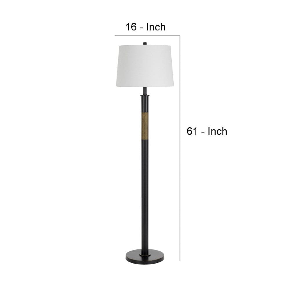 61 Inch Metal Floor Lamp Dimmer Modern Style Bronze Black